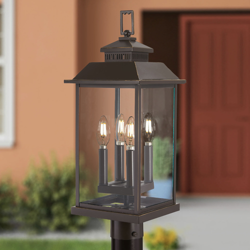 Minka Lavery Miner's Loft Oil Rubbed Bronze with Gold Highlights Post Light by Minka Lavery 72596-143C