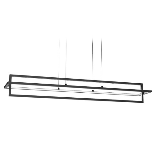 Mondrian 47.25-Inch LED Linear Pendant in Black by Kuzco Lighting