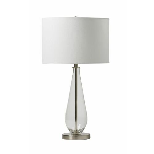 Craftmade Lighting Brushed Polished Nickel & Clear Glass Table Lamp by Craftmade Lighting 86243