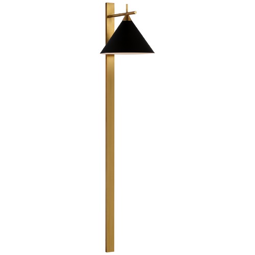 Visual Comfort Signature Collection Kelly Wearstler Cleo Sconce in Brass & Matte Black by Visual Comfort Signature KW2412ABBLK