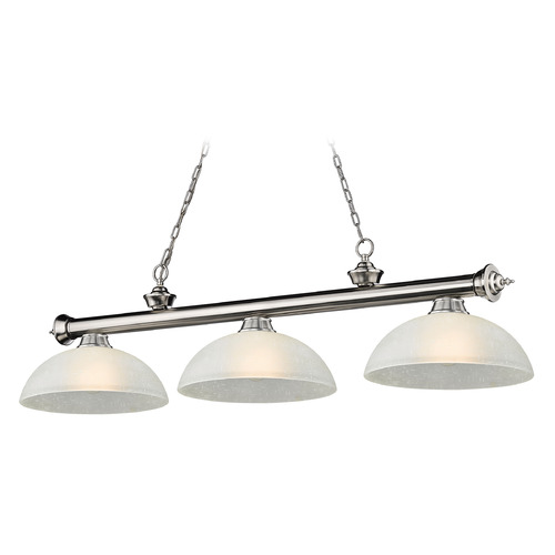 Z-Lite Cordon Brushed Nickel Billiard Light by Z-Lite 2306-3BN-DWL14