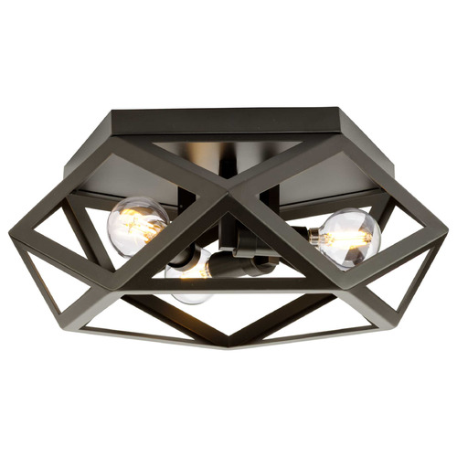 Progress Lighting Saucedo Architectural Bronze Flushmount Light