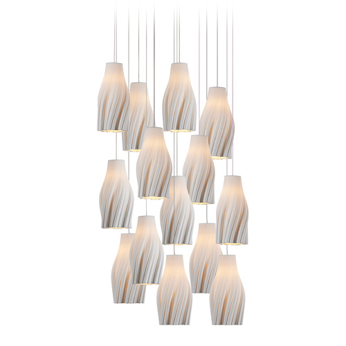 Currey and Company Posh Silver Multi-Light Pendant