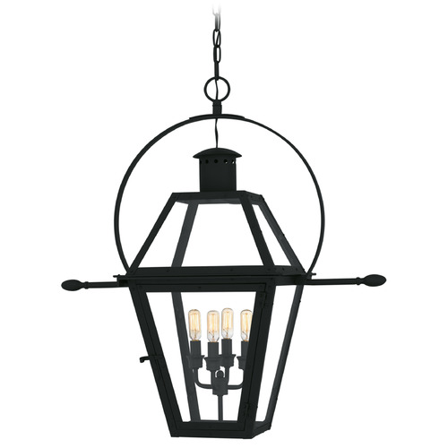 Quoizel Lighting Quoizel Lighting Rue De Royal Earth Black Outdoor Hanging Light RO1914EK