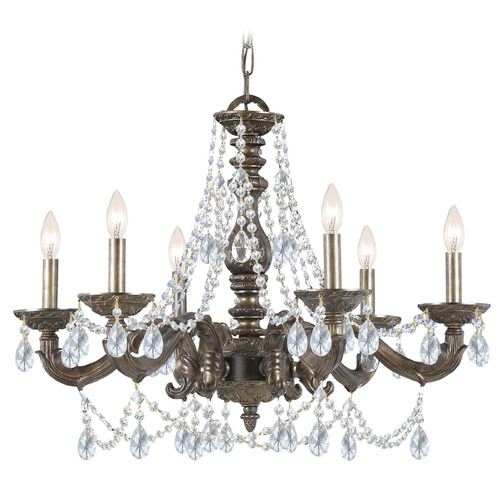 Crystorama Lighting Paris Market Venetian Bronze Crystal Chandelier