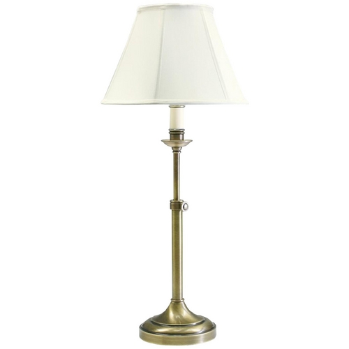 Club Adjustable Table Lamp in Antique Brass by House of Troy Lighting