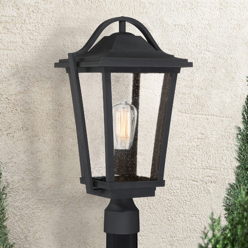 Darius Earth Black Post Light by Quoizel Lighting