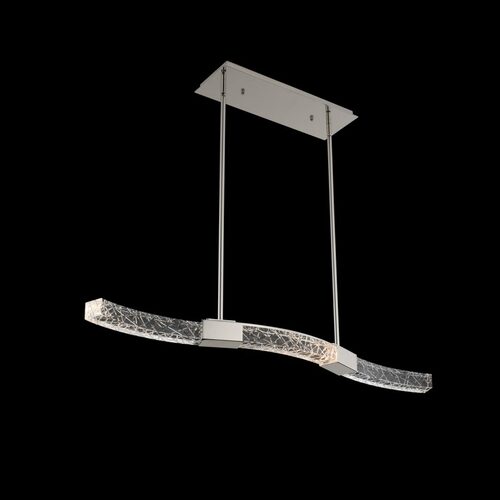 Athena 40-Inch LED Linear Pendant in Polished Nickel by Allegri