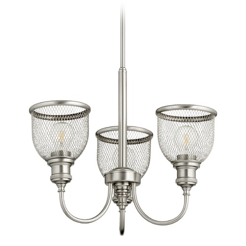 Quorum Lighting Omni Satin Nickel Mini-Chandelier by Quorum Lighting 6212-3-65