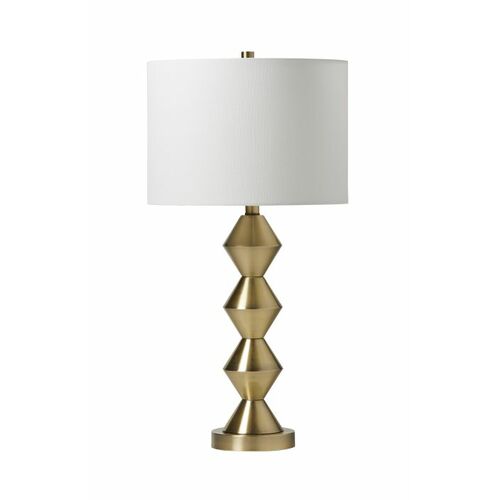 Satin Brass Table Lamp by Craftmade Lighting