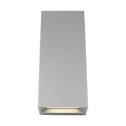 Visual Comfort Modern Collection Sean Lavin Pitch 12-Inch 3000K LED Outdoor Wall Light in Silver by Visual Comfort Modern 700OWPIT12I-LED930