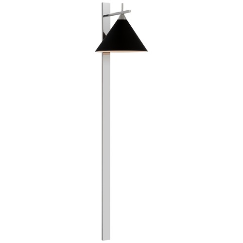 Visual Comfort Signature Collection Kelly Wearstler Cleo Sconce in Nickel & Matte Black by Visual Comfort Signature KW2412PNBLK