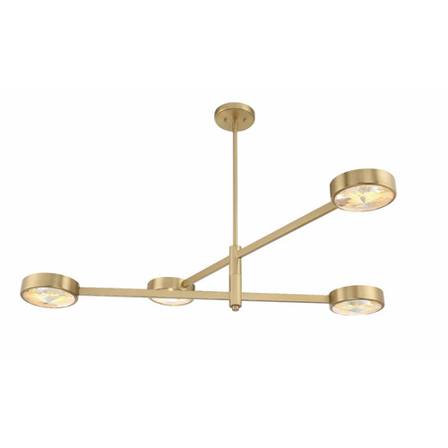 Orson 4-Light Chandelier in Modern Gold by Crystorama Lighting