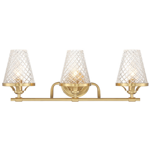 Savoy House Lighting Candler Warm Brass Bathroom Light