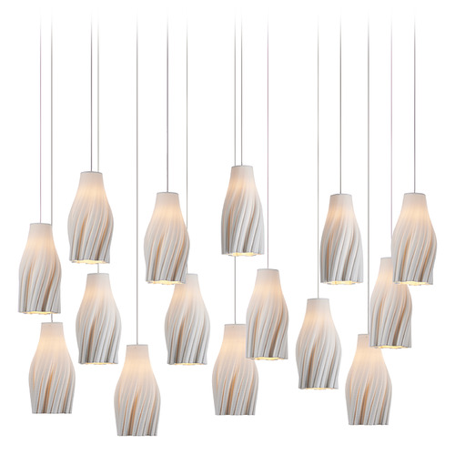 Currey and Company Posh Silver Multi-Light Pendant