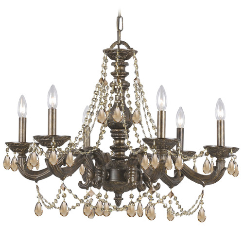 Crystorama Lighting Paris Market Venetian Bronze Crystal Chandelier