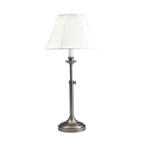 Club Adjustable Table Lamp in Antique Silver by House of Troy Lighting