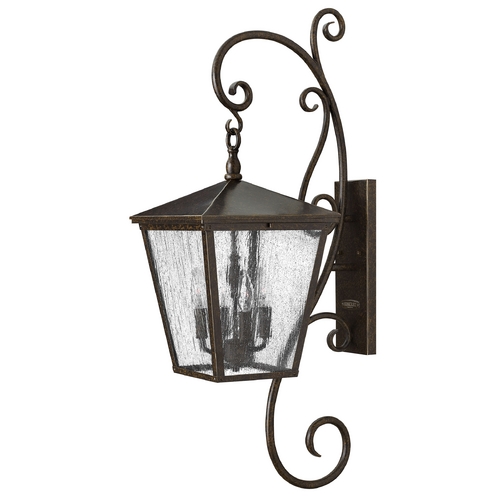 Hinkley Seeded Glass Outdoor Wall Light Bronze Hinkley 1436RB