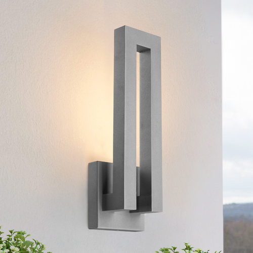 Modern Forms by WAC Lighting Modern Forms Forq Graphite LED Outdoor Wall Light WS-W1718-GH