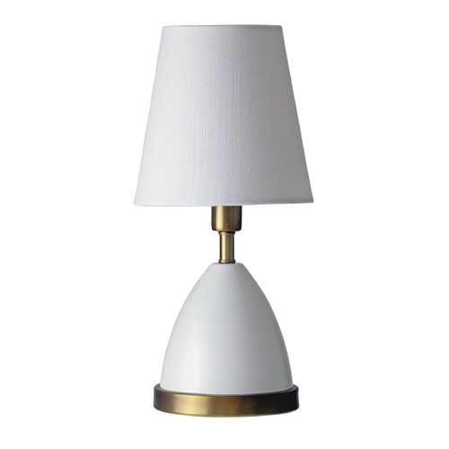 Geo White & Weathered Brass Accent Lamp by House of Troy Lighting