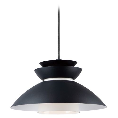 Maxim Lighting Maxim Lighting Nordic Black Pendant Light with Bowl / Dome Shade 11359WTBK