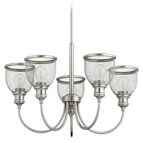 Quorum Lighting Omni Satin Nickel Chandelier by Quorum Lighting 6212-5-65