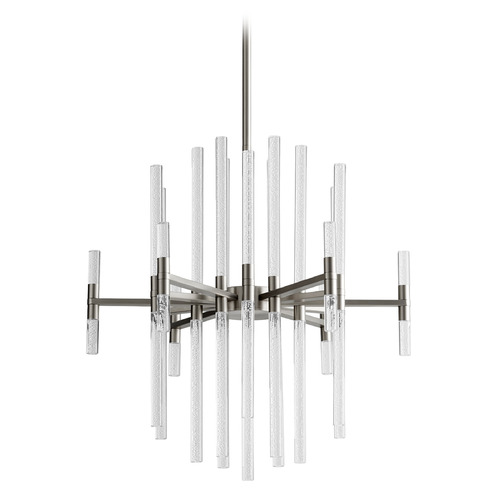 Miro 26-Inch LED Chandelier in Satin Nickel by Oxygen Lighting