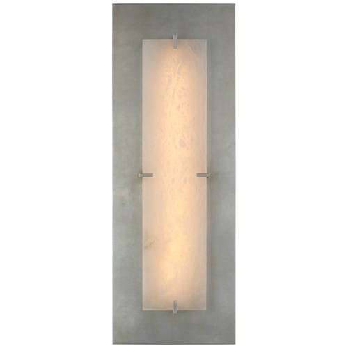 Visual Comfort Signature Collection Aerin Dominica Large Rectangle Sconce in Silver Leaf by Visual Comfort Signature ARN2923BSLALB