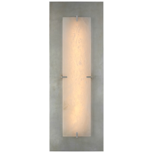Aerin Dominica Large Rectangle Sconce in Silver Leaf by Visual Comfort Signature