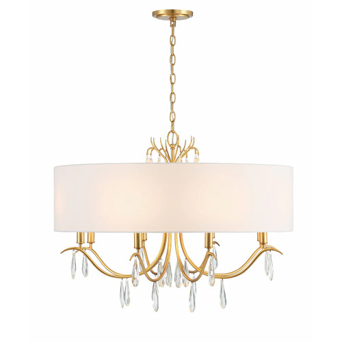 Rollins 32-Inch Chandelier in Antique Gold by Crystorama Lighting