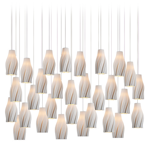 Currey and Company Posh Silver Multi-Light Pendant