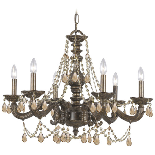 Crystorama Lighting Paris Market Venetian Bronze Crystal Chandelier