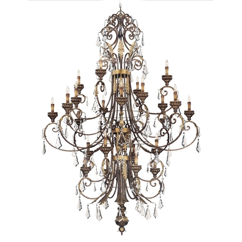 Metropolitan Lighting Crystal Chandelier in Windsor Rust / Bronze Accents Finish N6228-228