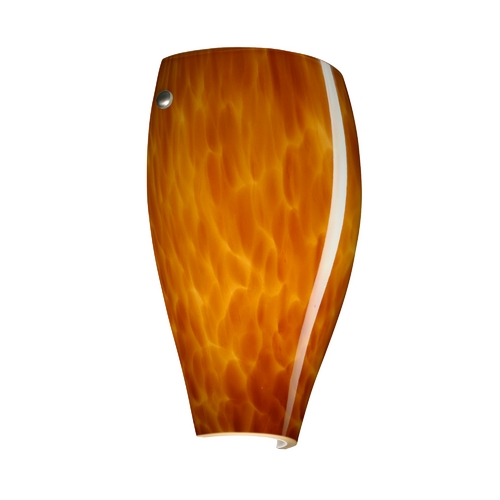 Sconce Wall Light Amber Glass Satin Nickel by Besa Lighting