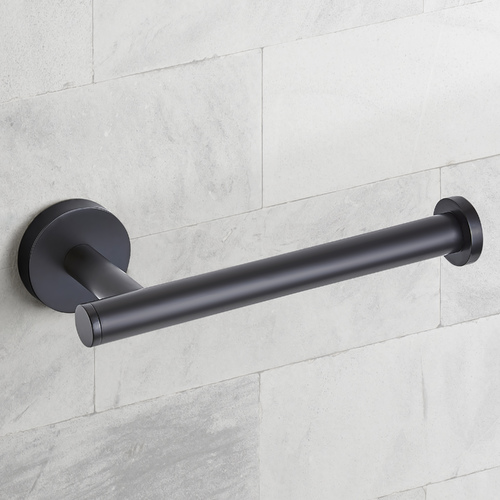 Seattle Hardware Co Prelude Matte Black 7.5-Inch Toilet Paper Holder