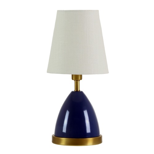 Geo Navy Blue & Weathered Brass Accent Lamp by House of Troy Lighting