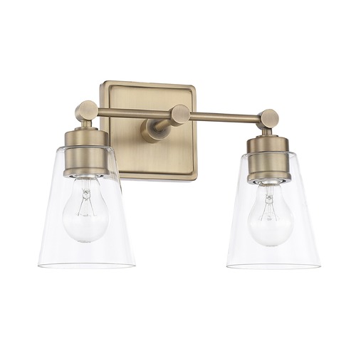 Rory 14-Inch Vanity Light in Aged Brass by Capital Lighting