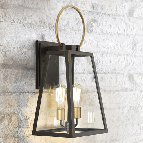 Barnett Antique Bronze Large Outdoor Wall Light by Progress Lighting