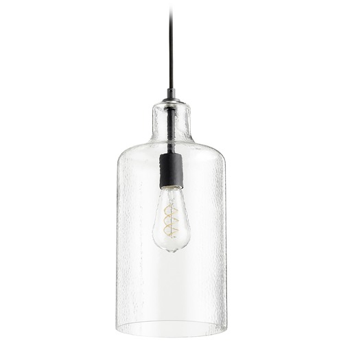 Noir Pendant with Cylindrical Shade by Quorum Lighting