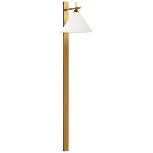 Visual Comfort Signature Collection Kelly Wearstler Cleo Sconce in Brass & Matte White by Visual Comfort Signature KW2412ABWHT