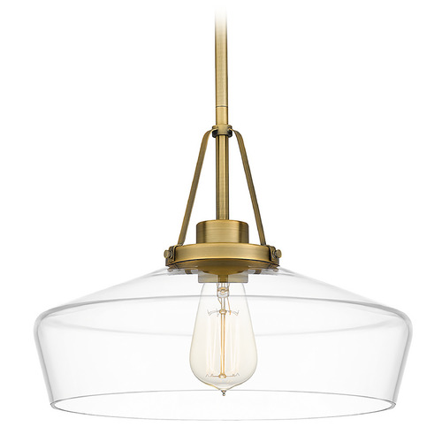 Quoizel Lighting Haven 14-Inch Pendant in Aged Brass by Quoizel Lighting QP5584AB