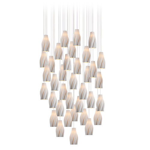 Currey and Company Posh Silver Multi-Light Pendant