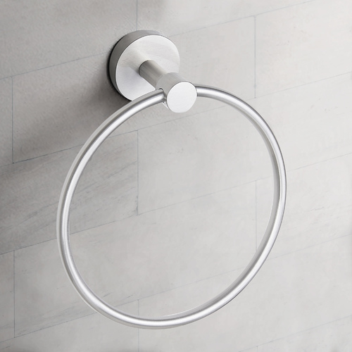 Seattle Hardware Co Seattle Hardware Co Prelude Satin Nickel 6.875-Inch Towel Ring BHW1-TR-09