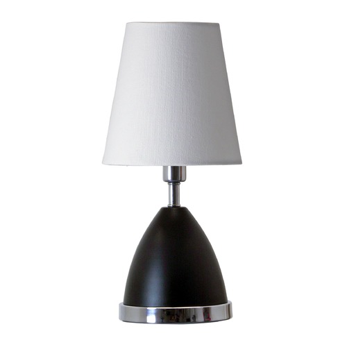 Geo Black Matte with Chrome Accents Accent Lamp by House of Troy Lighting