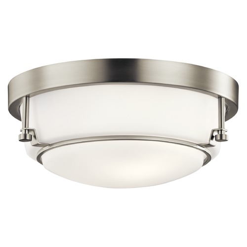 Kichler Lighting Transitional Flush Mount Light Brushed Nickel Belmont by Kichler Lighting 44088NI