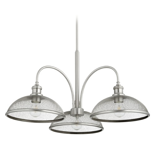 Quorum Lighting Omni Satin Nickel Chandelier by Quorum Lighting 6312-3-65