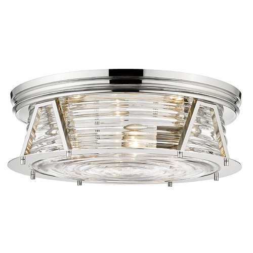 Z-Lite Cape Harbor Polished Nickel Flush Mount by Z-Lite 491F4-PN