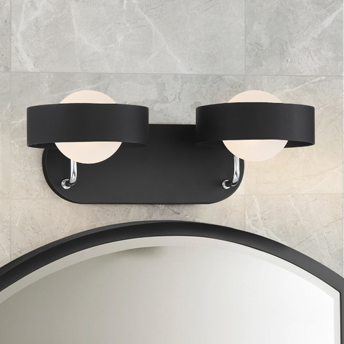 Lift Off 16-Inch Bath Light in Sand Coal & Nickel by George Kovacs