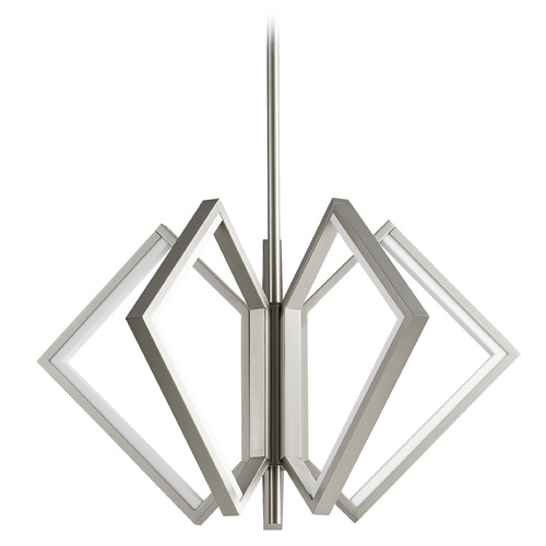 Acadia 30-Inch LED Chandelier in Satin Nickel by Oxygen Lighting
