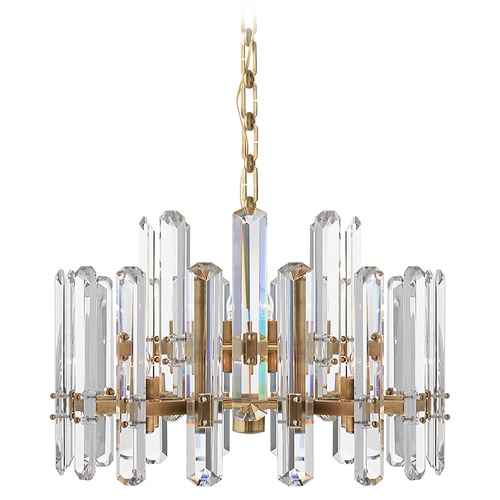 Visual Comfort Aerin Bonnington Small Chandelier in Antique Brass by Visual Comfort ARN5124HABCG